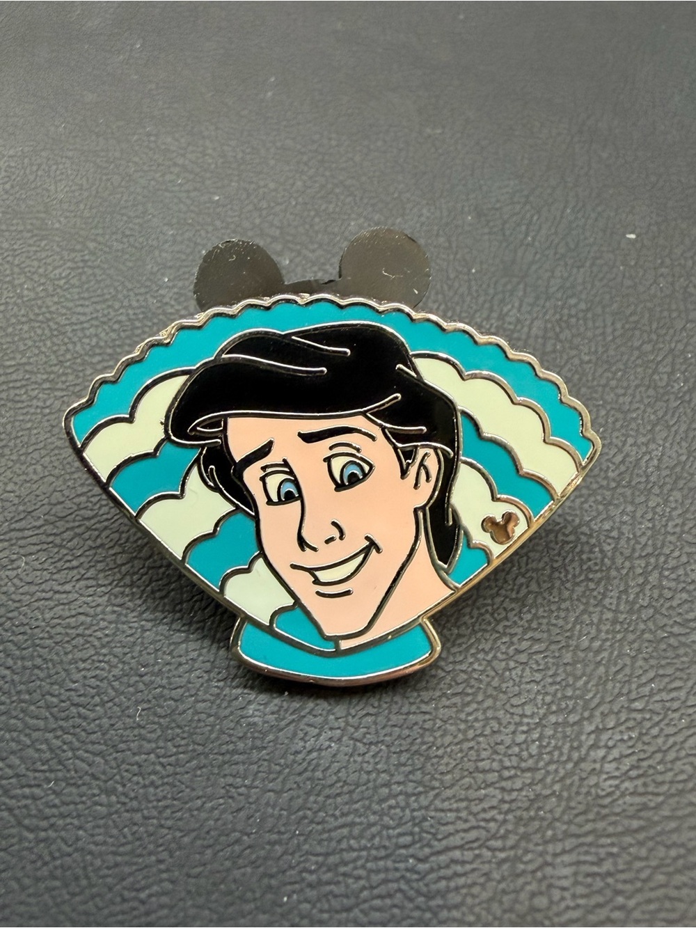 Disney Enamel Prince Pin in Teal, Black, Cream- 2009 DLR hidden Mickey